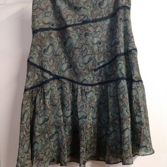 DKNY Jeans Green/Blue Paisley Two Piece Dress - Picture 9 of 15